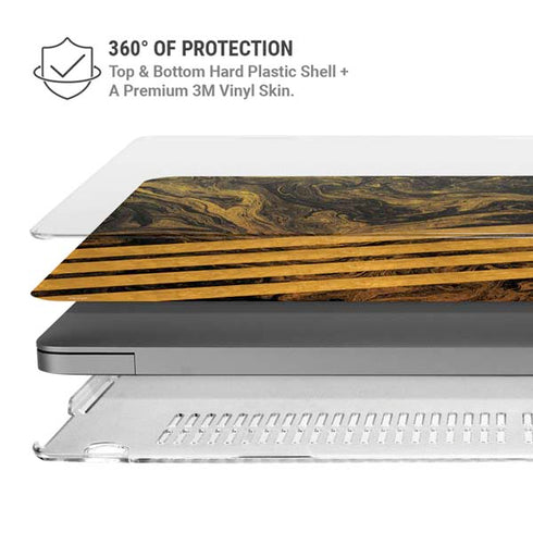 Striped Marble MacBook Pro 14in (2021-24) Case plus Skin